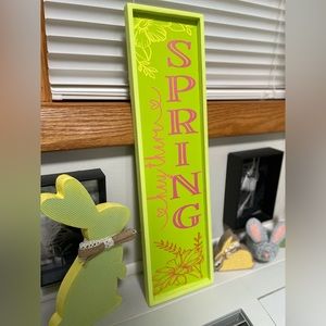 Handmade Spring Wood Wall Sign